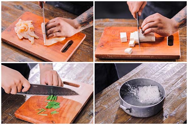 Sơ chế các loại nguyên liệu làm pad Thái 